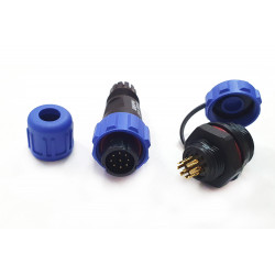 Connectors WEIPU 9pin male SP1310/P9 + female SP1312/S9 IP68 pair