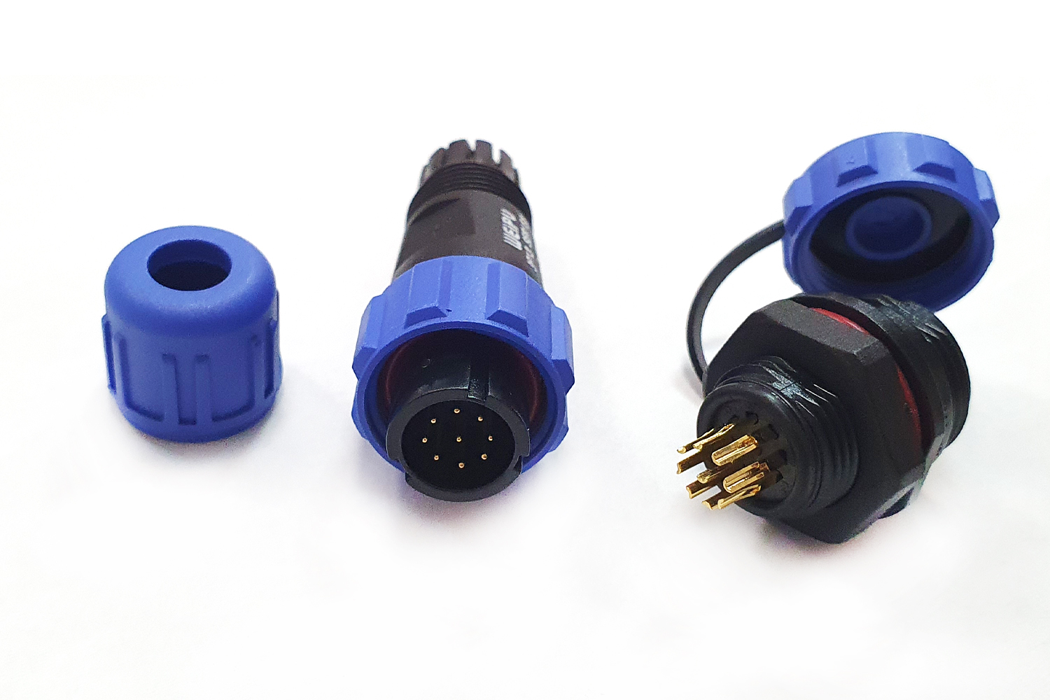 Connectors WEIPU 9pin male SP1310/P9 + female SP1312/S9 IP68 pair