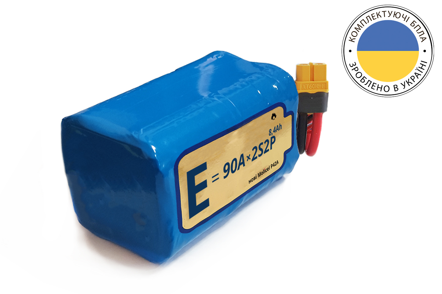 2S2P Energy Life 8400 mAh Molicel 21700-P42A Li-Ion 10AWG XT90S-F (001)
