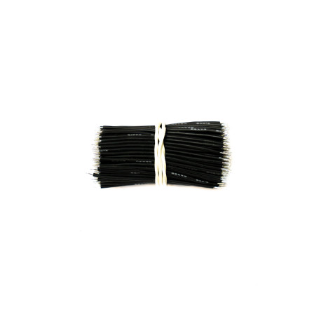 200pcs - Tinned silicone wires 60 mm HEXIE 26 AWG (black)