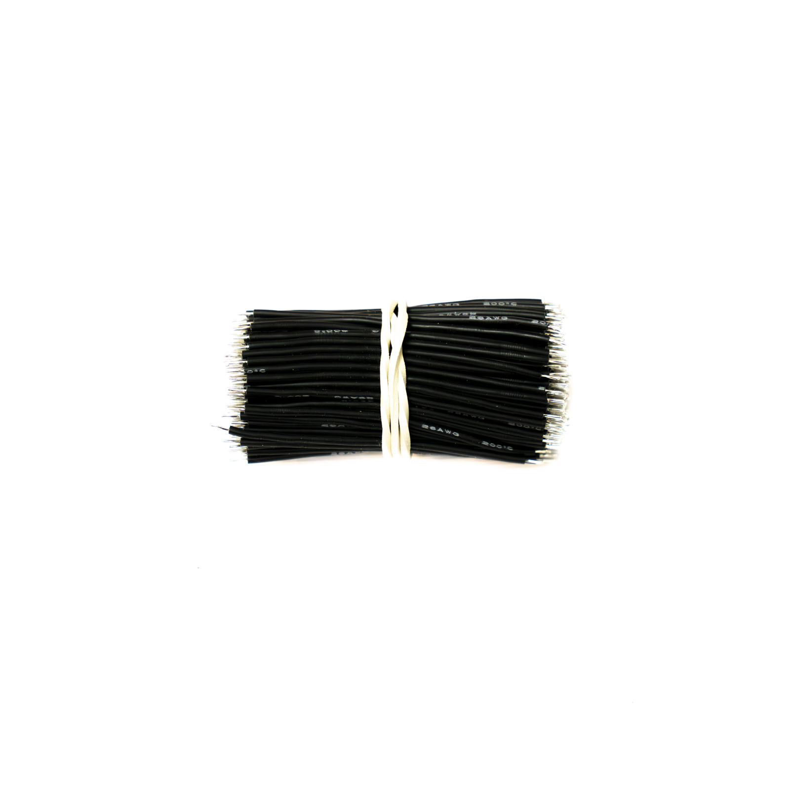 200pcs - Tinned silicone wires 60 mm HEXIE 26 AWG (black)
