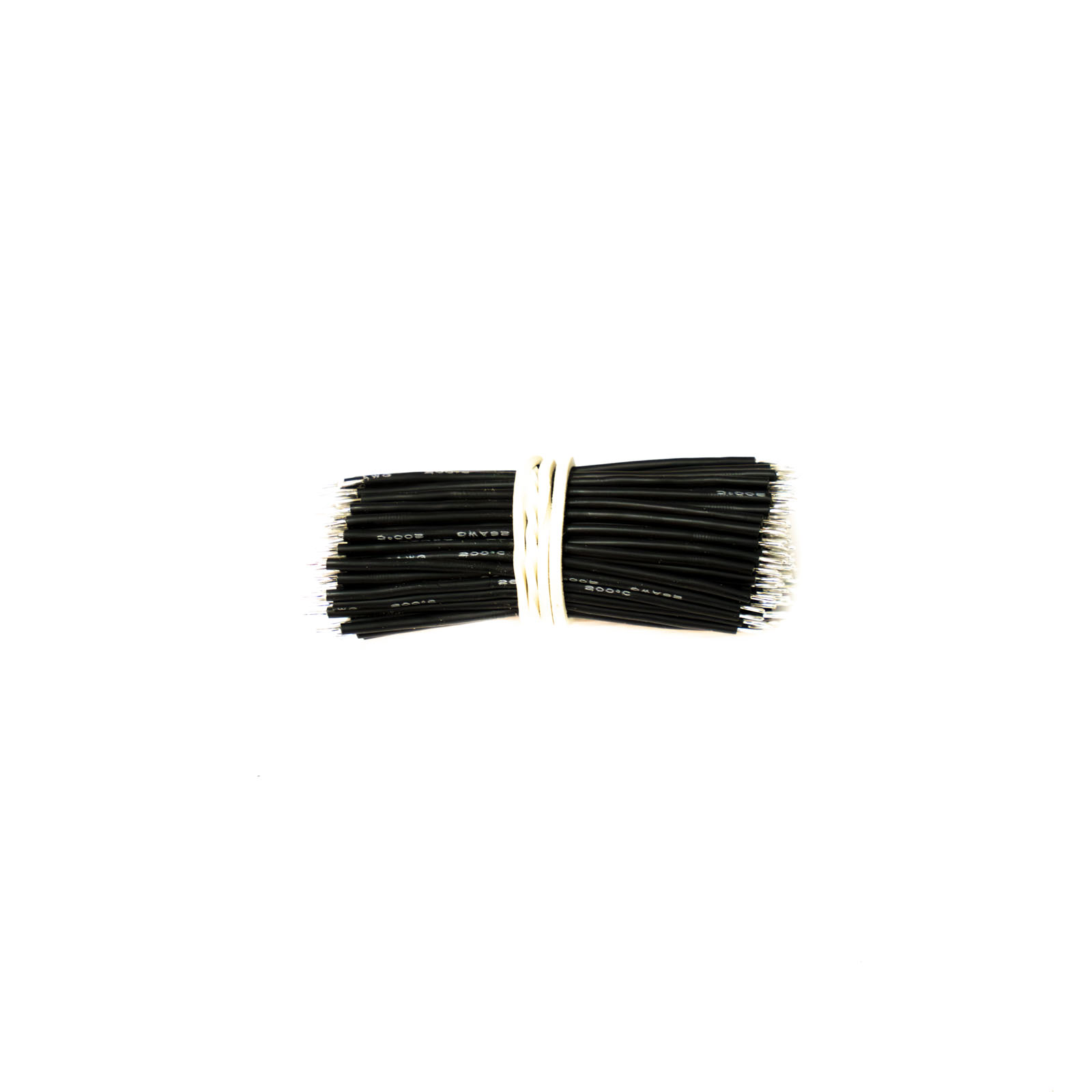 100pcs - Tinned silicone wires 60 mm HEXIE 26 AWG (black)