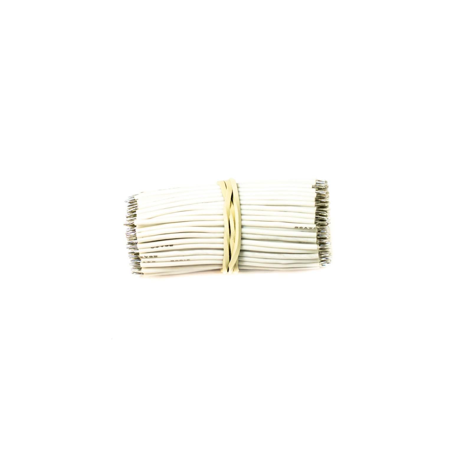 200pcs - tinned silicone wires 60 mm HEXIE 26 AWG (white)