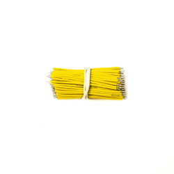 200pcs - tinned silicone wires 60 mm HEXIE 26 AWG (yellow)