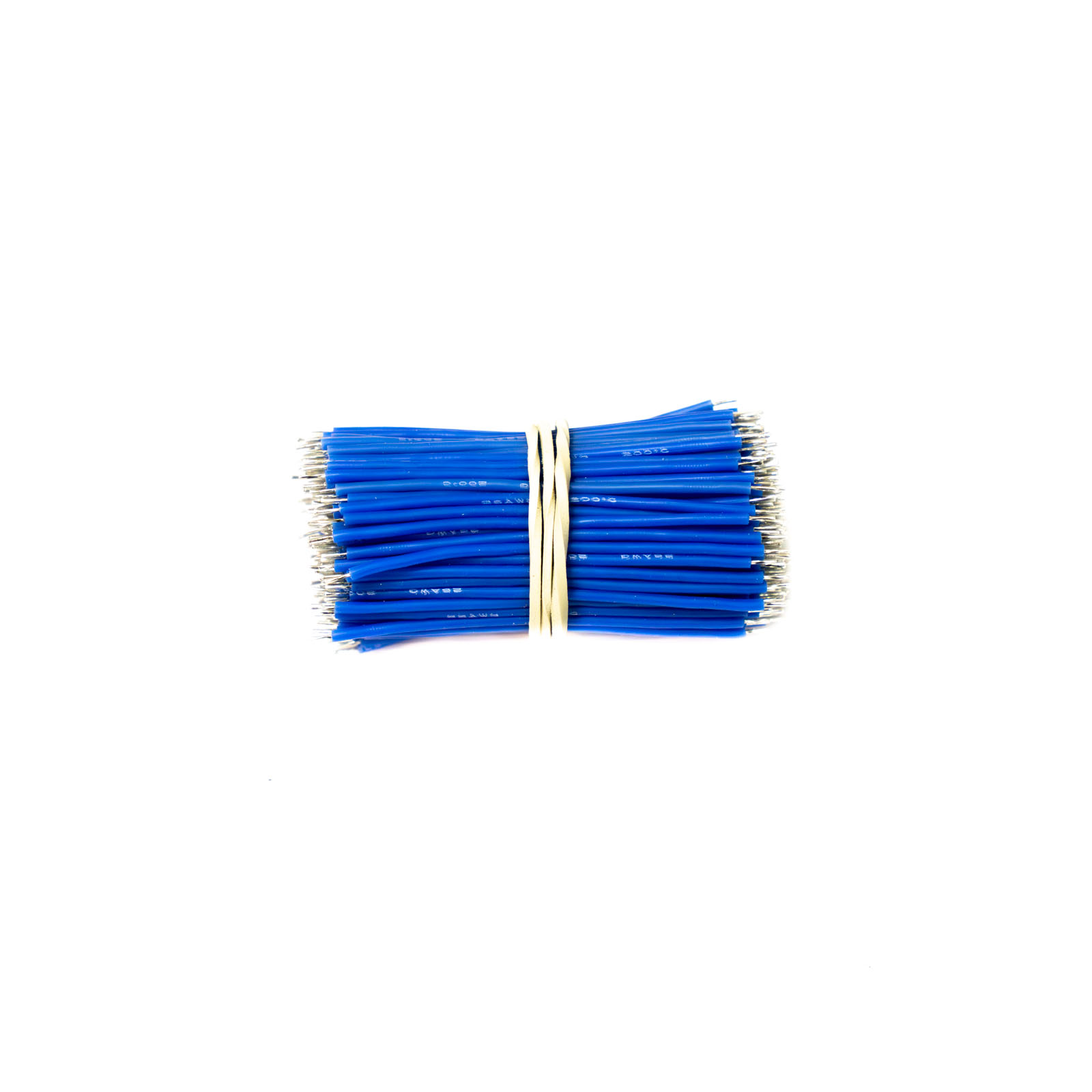 200pcs - tinned silicone wires 60 mm HEXIE 26 AWG (blue)