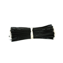200pcs - tinned silicone wires 100 mm HEXIE 26 AWG (black)