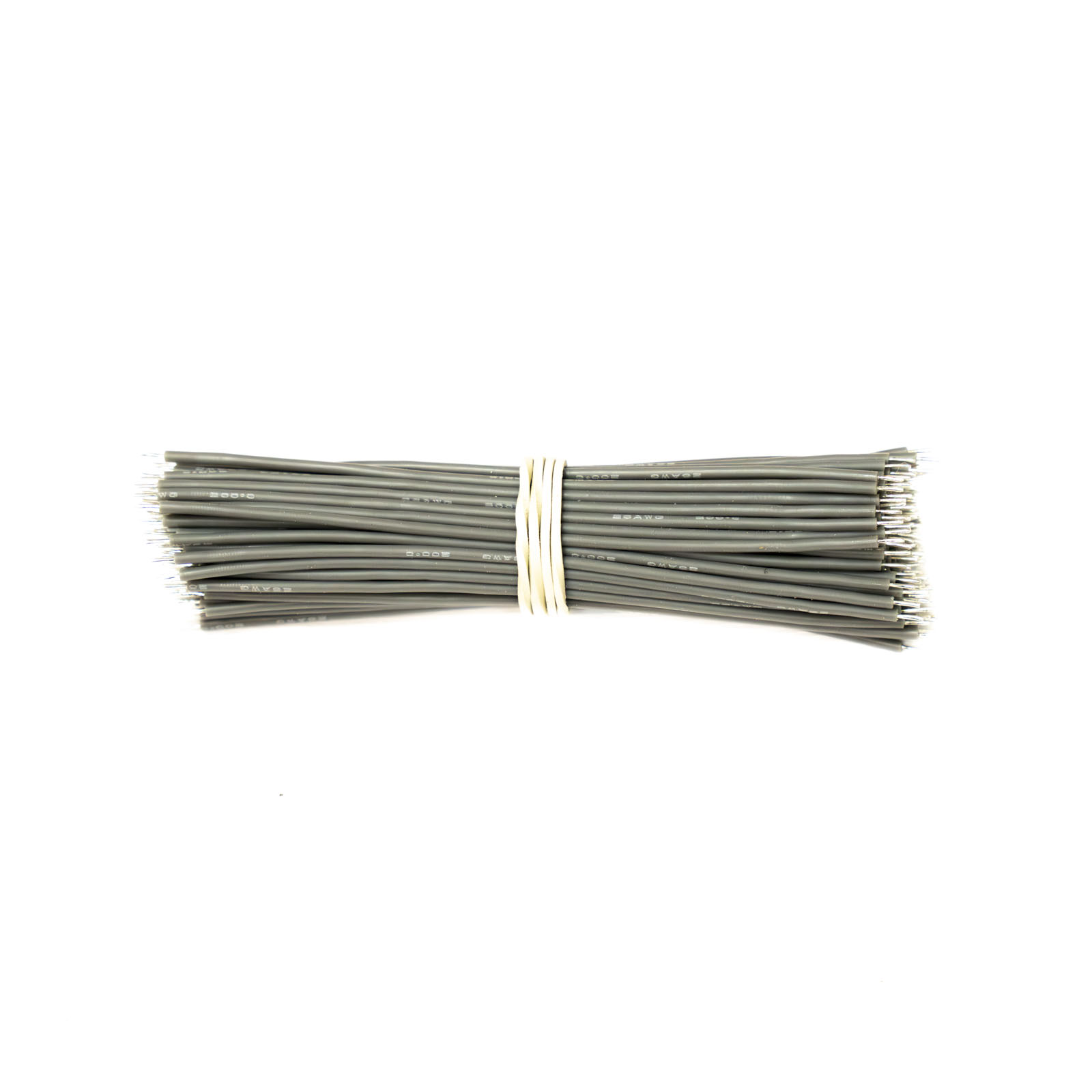 100pcs - tinned silicone wires 100 mm HEXIE 26 AWG (gray)