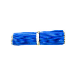 200pcs - tinned silicone wires 100 mm HEXIE 26 AWG (blue)