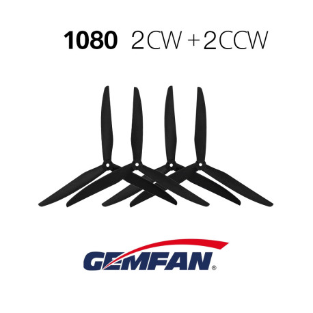 Пропеллеры GemFan 1080-3 армированный нейлон 4шт 2CW+2CCW