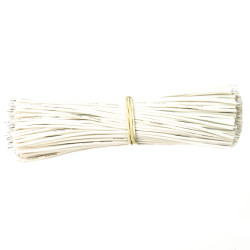 200pcs - tinned silicone wires 130 mm HEXIE 26 AWG (white)