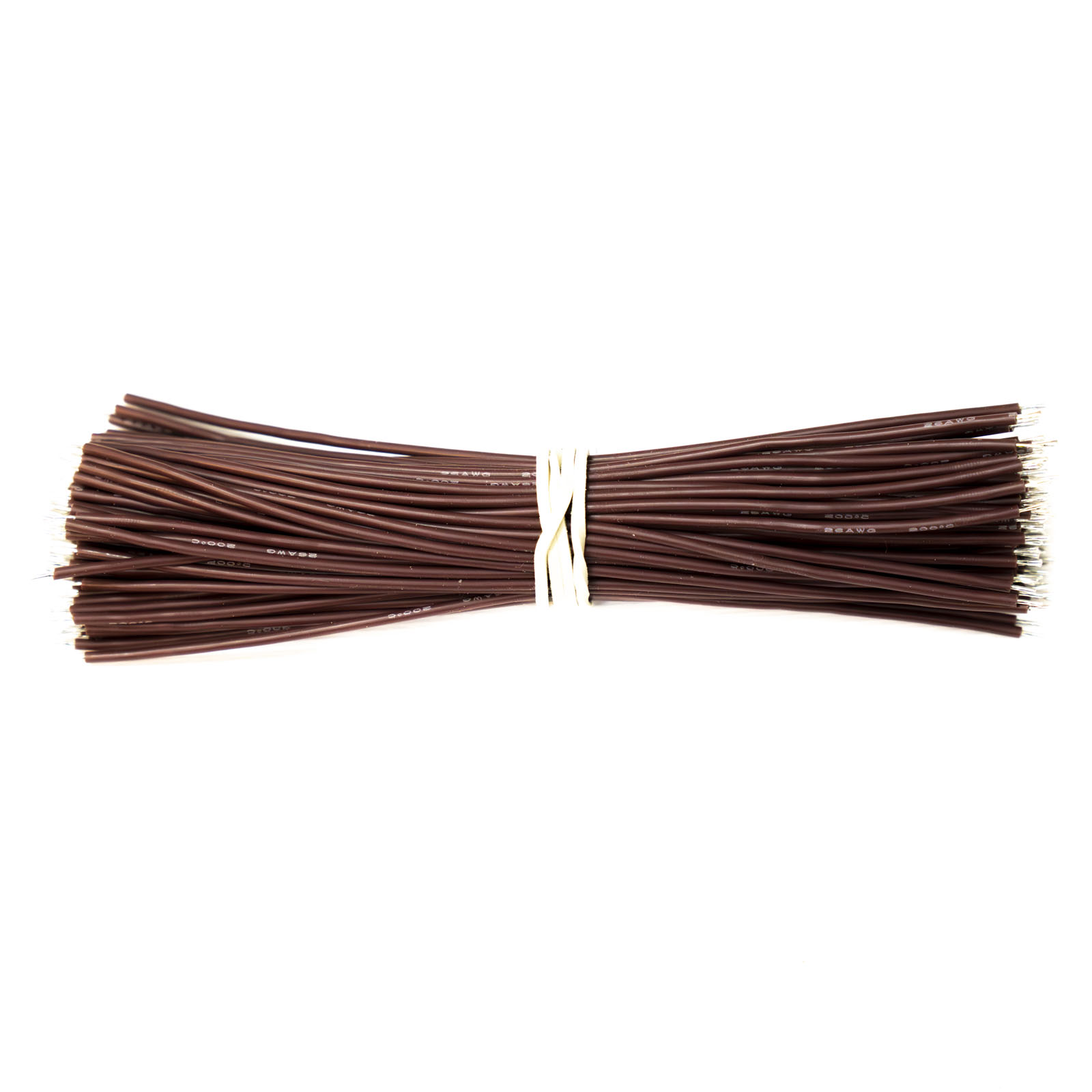 100pcs - tinned silicone wires 130 mm HEXIE 26 AWG (brown)