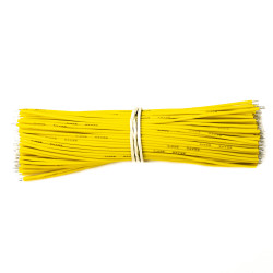 200pcs - tinned silicone wires 130 mm HEXIE 26 AWG (yellow)