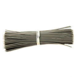 200pcs - tinned silicone wires 130 mm HEXIE 26 AWG (gray)