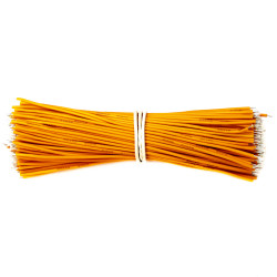 200pcs - tinned silicone wires 130 mm HEXIE 26 AWG (orange)