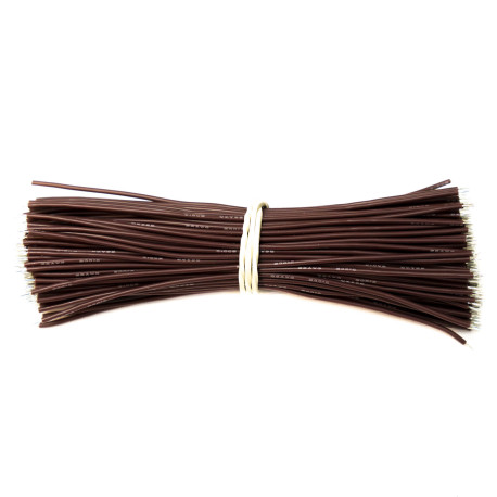 200pcs - tinned silicone wires 130 mm HEXIE 26 AWG (brown)