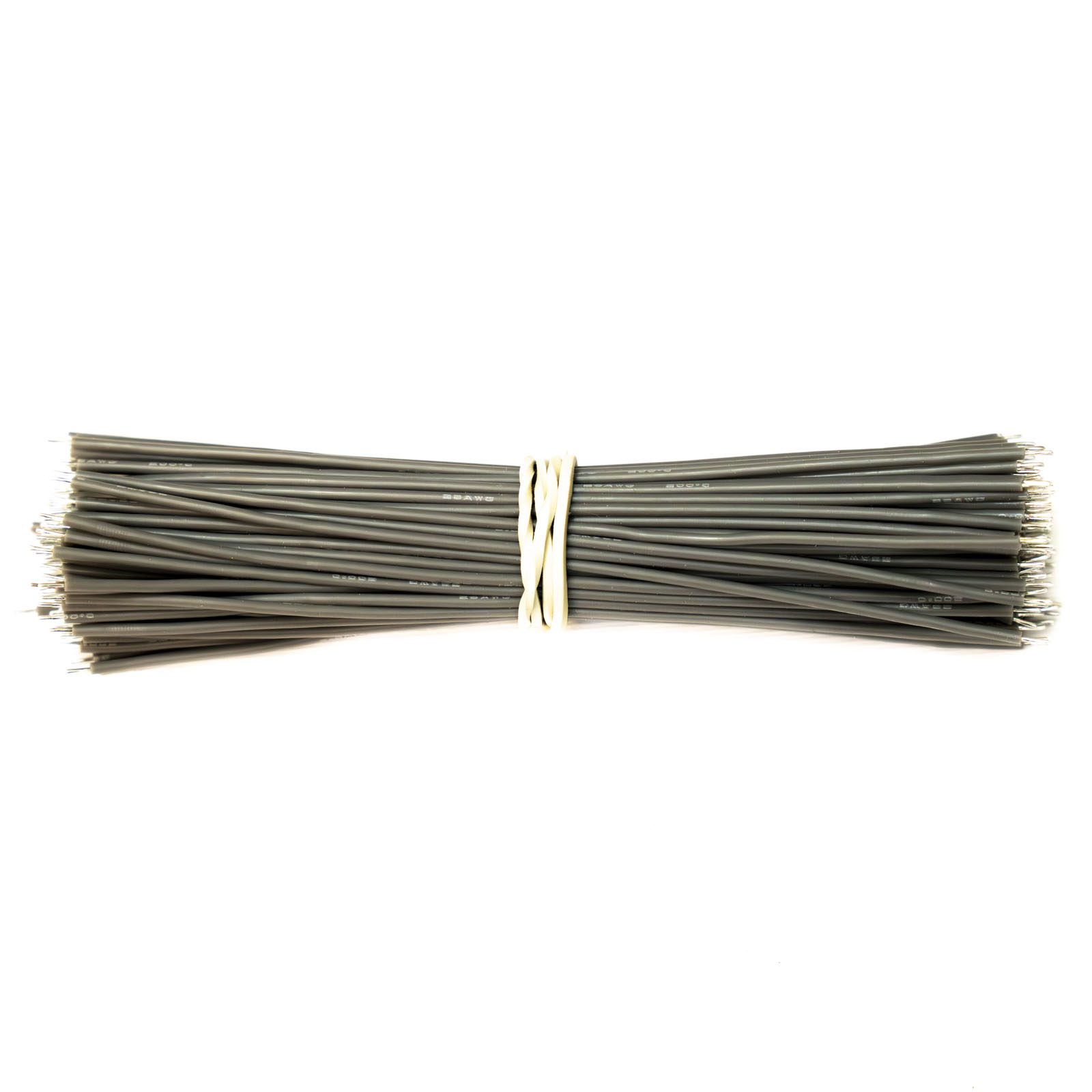 100pcs - tinned silicone wires 130 mm HEXIE 26 AWG (gray)