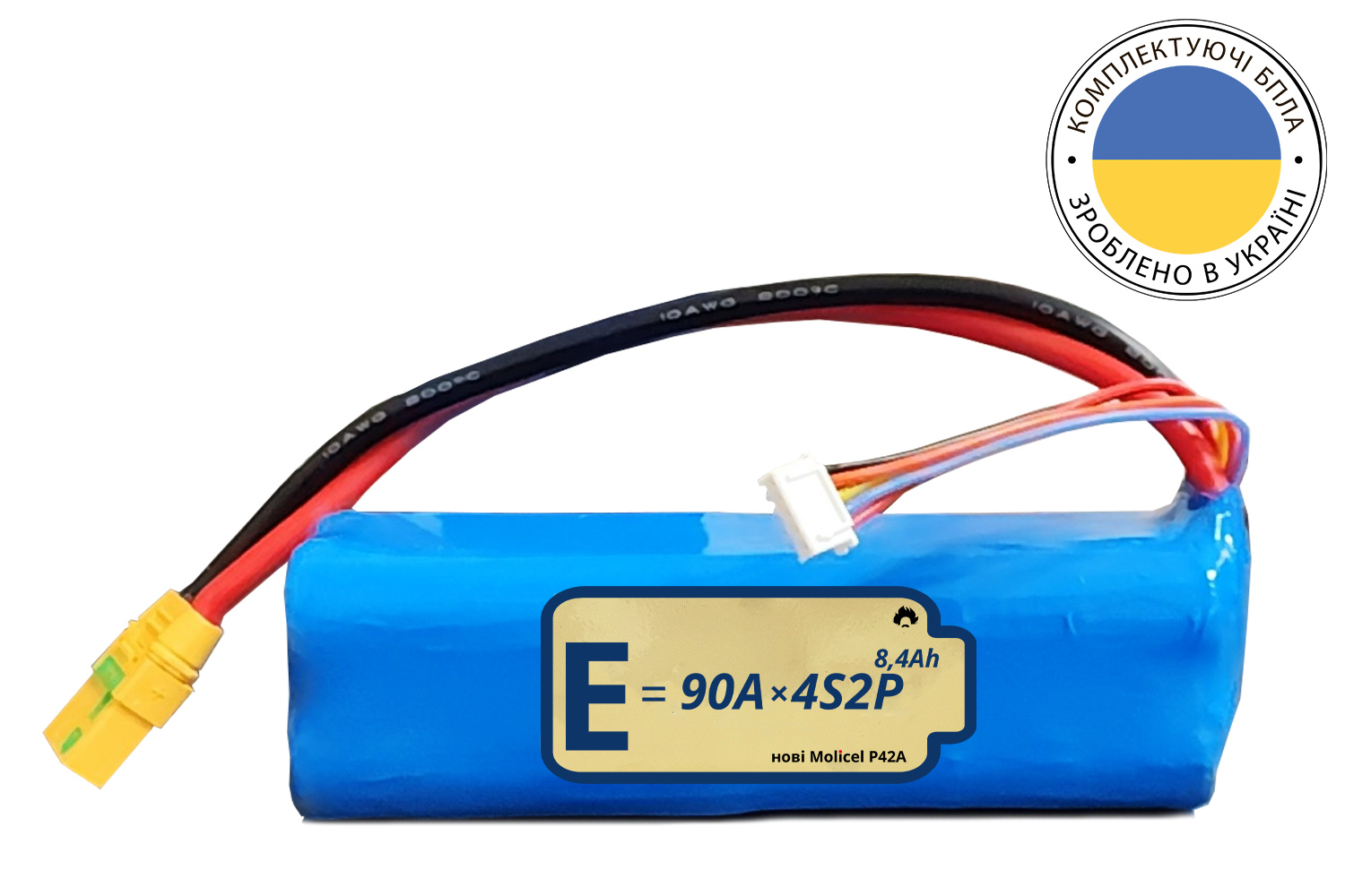 4S2P Energy Life 8400 mAh Molicel 21700-P42A Li-Ion Battery XT90S-F (001)