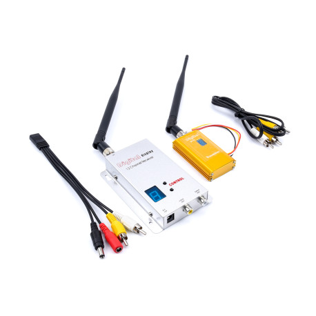 Set FPV TX+RX 1.2GHz 2W for transmitting AV video signal