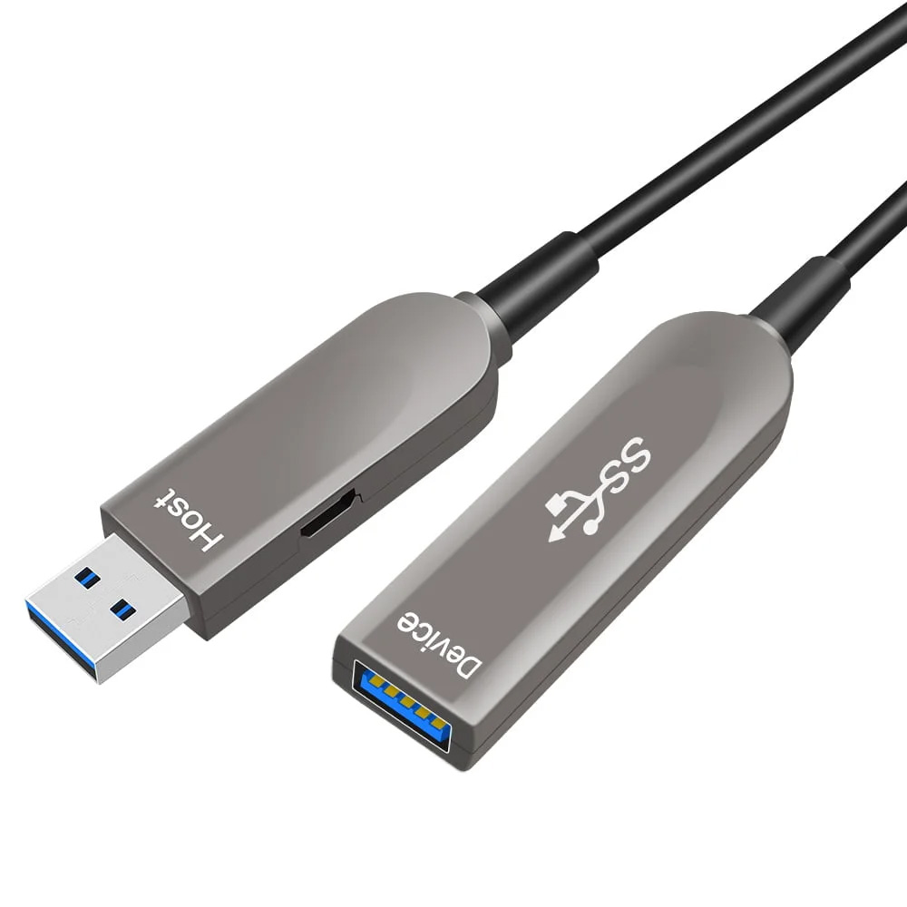 Активный оптический USB 3.0 удлинитель AM/AF 100м без поддержки USB 2.0/1.1