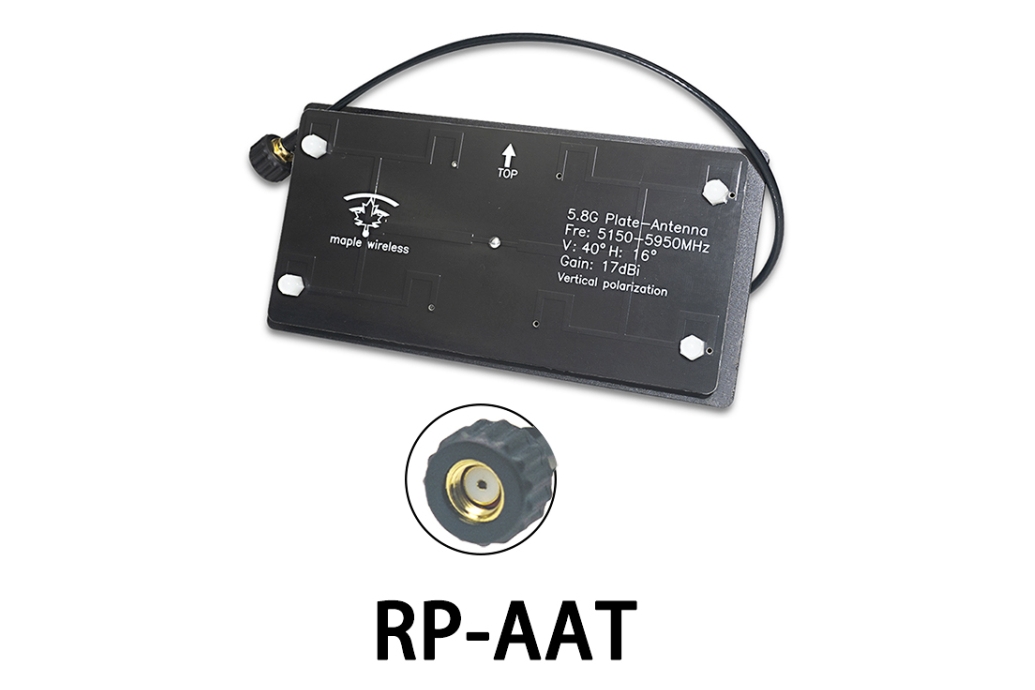 Antenna 5.5GHz Maple Patch 17dB RP-SMA for tracker