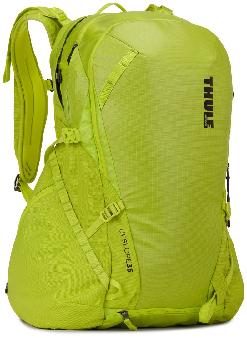 Thule Upslope 35L (Lime Punch) ski backpack.