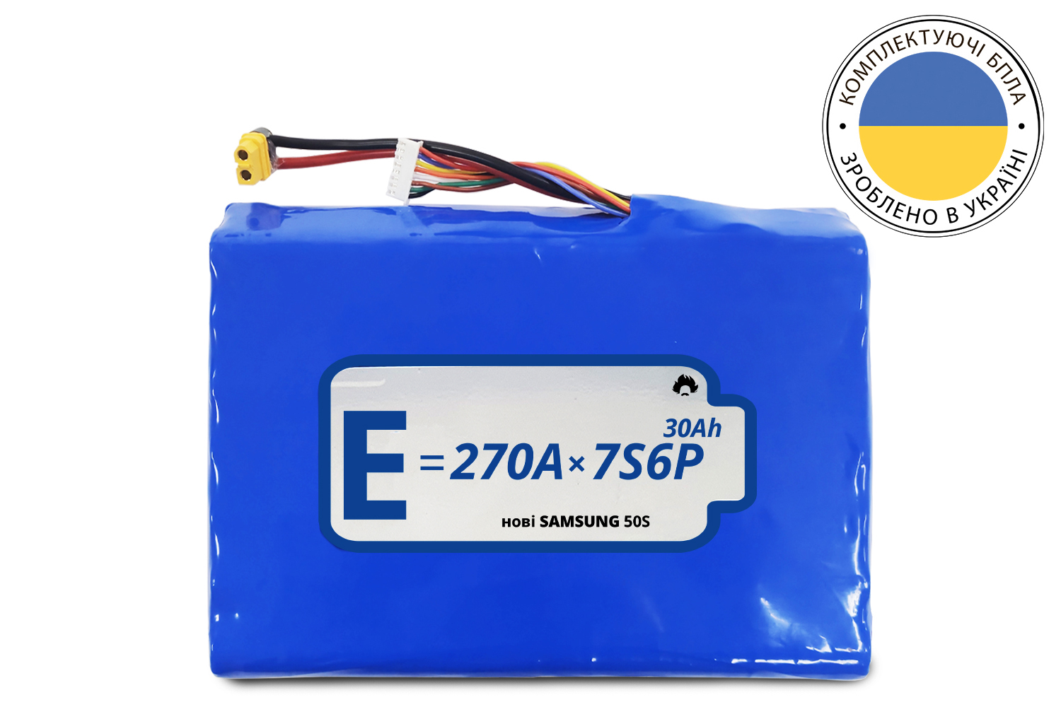 Аккумуляторная батарея 7S6P Energy Life 30000 мАч 21700-50S Li-Ion 13AWG XT60-F (001)