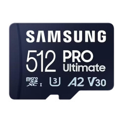Samsung PRO Ultimate A2 MicroSDXC 512GB UHS-I V30 U3 R200/W130MB/s + SD adapter