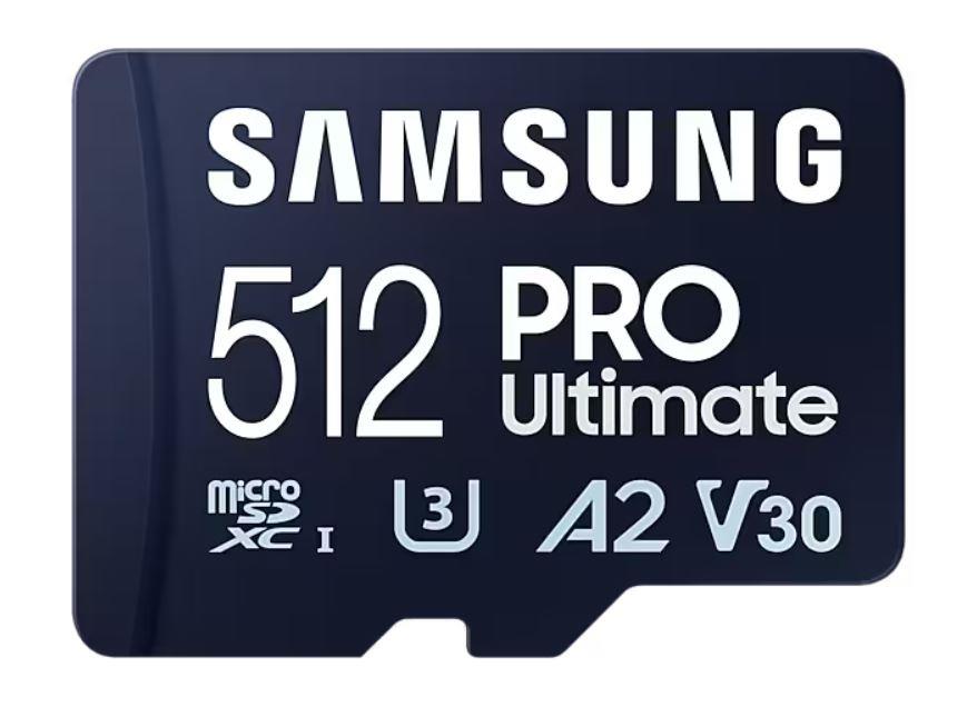 Samsung PRO Ultimate A2 MicroSDXC 512GB UHS-I V30 U3 R200/W130MB/s + SD adapter