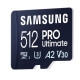 Samsung PRO Ultimate A2 MicroSDXC 512GB UHS-I V30 U3 R200/W130MB/s + SD adapter
