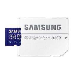 Samsung PRO Plus A2 MicroSDXC 256GB UHS-I V30 U3 R180/W130MB/s + SD adapter