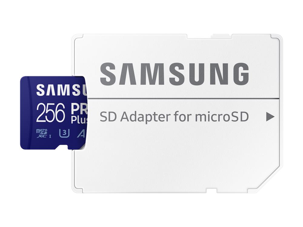 Карта памяти Samsung PRO Plus A2 MicroSDXC 256GB UHS-I V30 U3 R180/W130MB/s + SD адаптер