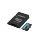 Kingston Canvas Go! Plus A2 MicroSDXC 128GB UHS-I V30 U3 R170MB/s + SD Memory Card
