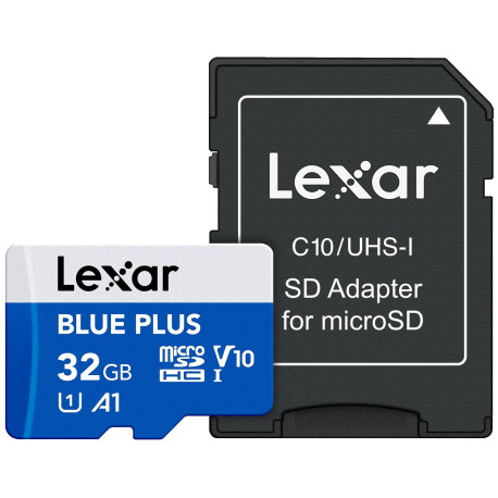 Карта пам’яті Lexar BLUE PLUS A1 MicroSDXC 32GB UHS-I V10 U1 R100MB/s + SD