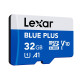 Карта пам’яті Lexar BLUE PLUS A1 MicroSDXC 32GB UHS-I V10 U1 R100MB/s + SD
