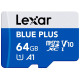 Карта пам’яті Lexar BLUE PLUS A1 MicroSDXC 64GB UHS-I V10 U1 R100MB/s + SD