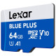 Карта пам’яті Lexar BLUE PLUS A1 MicroSDXC 64GB UHS-I V10 U1 R100MB/s + SD
