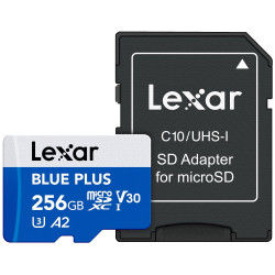 Карта пам’яті Lexar BLUE PLUS A2 MicroSDXC 256GB UHS-I V30 U3 R170MB/s + SD