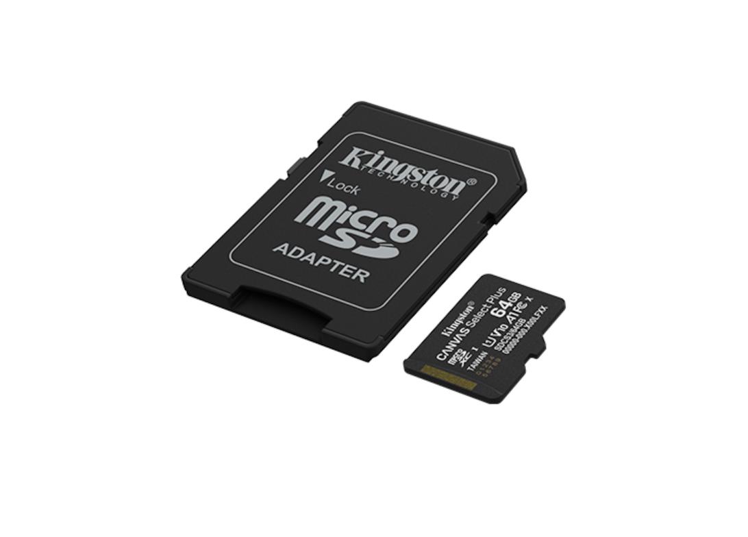 Карта памяти Kingston Canvas Select Plus Gen3 A1 MicroSDXC 128GB UHS-I V10 U1 R100MB/s + SD