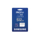 Карта памяти Samsung PRO Plus A2 MicroSDXC 512GB UHS-I V30 U3 R180/W130MB/s + SD адаптер