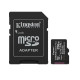 Kingston Canvas Select Plus A1 MicroSDXC 256GB UHS-I V10 U1 R150MB/s + SD Memory Card