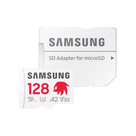 Samsung PRO PLUS Sonic the Hedgehog A2 MicroSDXC 128GB UHS-I V30 U3 R180/W130MB/s + SD adapter