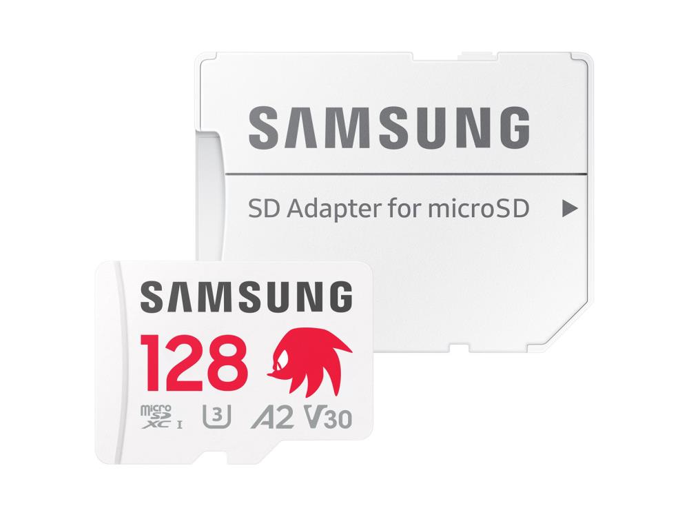 Карта памяти Samsung PRO PLUS Sonic the Hedgehog A2 MicroSDXC 128GB UHS-I V30 U3 R180/W130MB/s + SD адаптер