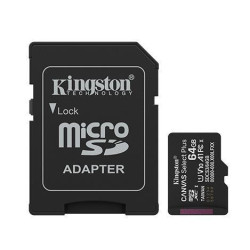 Карта памяти Kingston Canvas Select Plus Gen3 A1 MicroSDXC 64GB UHS-I V10 U1 R100MB/s + SD