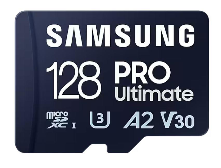 Карта памяти Samsung PRO Ultimate A2 MicroSDXC 128GB UHS-I V30 U3 R200/W130MB/s + SD адаптер
