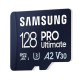 Карта памяти Samsung PRO Ultimate A2 MicroSDXC 128GB UHS-I V30 U3 R200/W130MB/s + SD адаптер