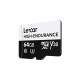 Карта пам’яті Lexar High-Endurance MicroSDXC 64GB UHS-I V30 U3 R100MB/s