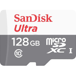 SanDisk Ultra A1 MicroSDXC Memory Card 128GB UHS-I R100MB/s (SDSQUNR-128G-GN3MN)