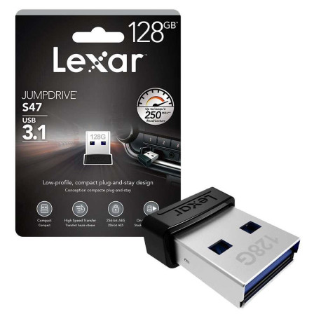 USB-A Lexar JumpDrive S47 128GB USB 3.1 Flash Drive