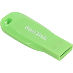 USB-A SanDisk Cruzer Blade 16GB USB 2.0 Flash Drive (Green Electric)