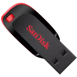 USB-A SanDisk Cruzer Blade 16GB USB 2.0 Flash Drive (Black)